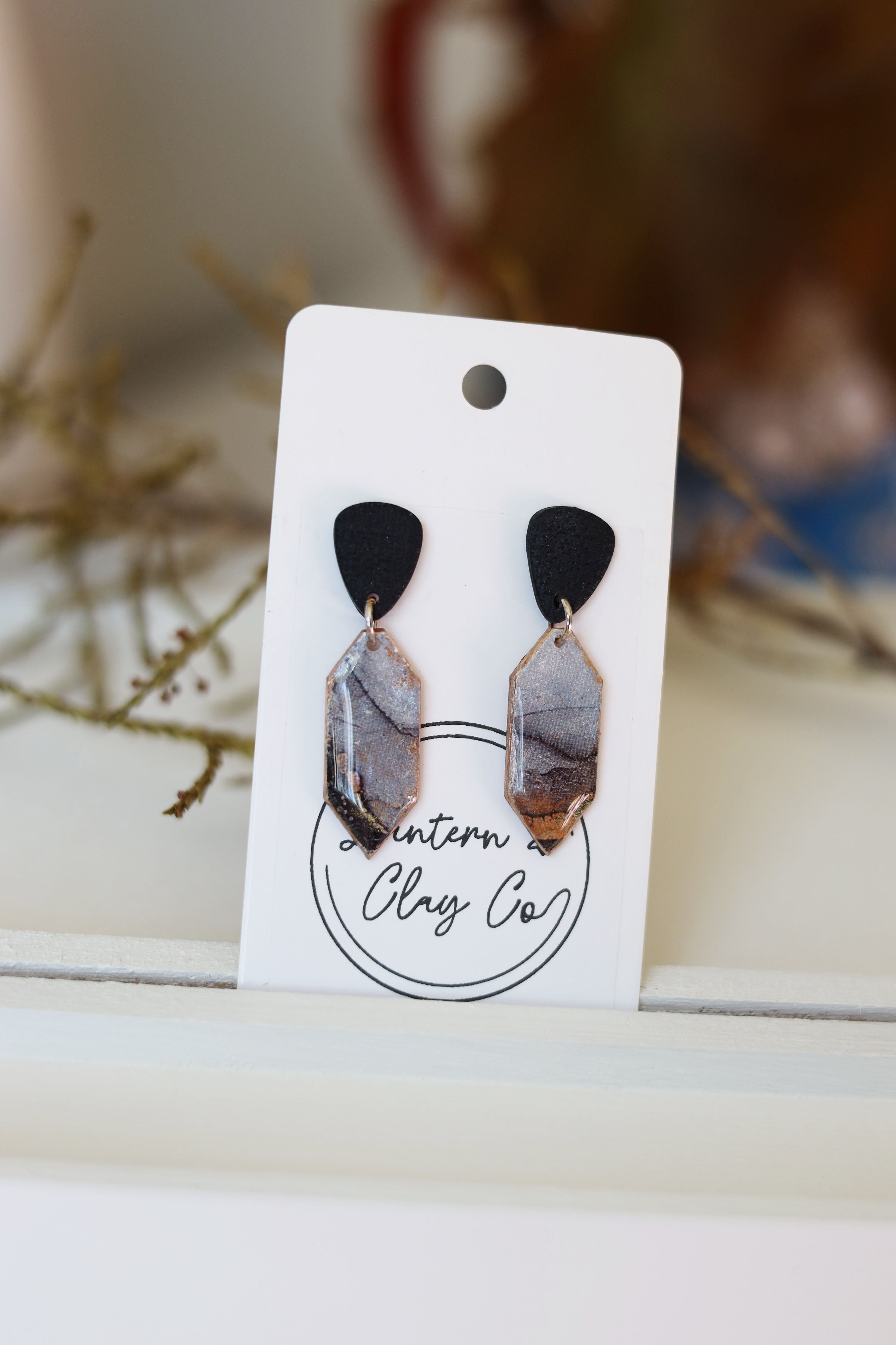 Abstract dangle earrings