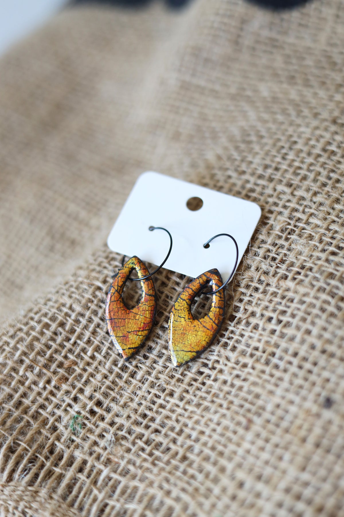Gold & bronze hoop earrings