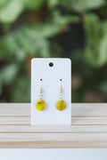 Yellow faux stone earrings