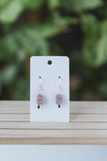 Pink faux stone dangle earrings