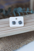 Black & white striped stud