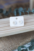 White flower stud